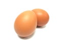 Two Boiled Eggs With Shadow Isolated Royalty Free Stock Photo