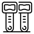 Two bottle openers icon, outline style