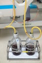 Two bottle system of chest drainage for patient post open heart surgery