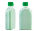 Two bottles of detergent in a plastic bottle without an inscription, isolated on a white background Royalty Free Stock Photo