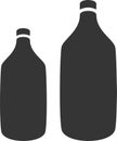 Two Bottles - Generic Plastic or Glass - Filled Silhouette