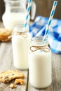 Two bottles of milk Royalty Free Stock Photo