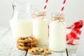 Two bottles of milk Royalty Free Stock Photo