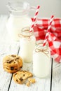 Two bottles of milk Royalty Free Stock Photo