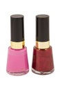 Two bottles of nail varnish Royalty Free Stock Photo