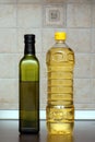 Two bottles of oil Royalty Free Stock Photo