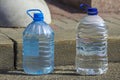 Two bottles with pure drinking water Royalty Free Stock Photo