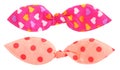 Pink bow ties for girls Royalty Free Stock Photo