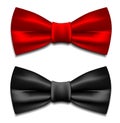 Two Bow Ties Isolated On White Background Highly Realistic Illustration Royalty Free Stock Photo