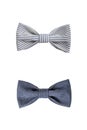 Two bow ties isolated on white background Royalty Free Stock Photo