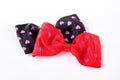 Two bow ties on white background. Royalty Free Stock Photo