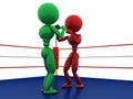 Two boxers in a boxing ring #9