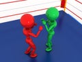 Two boxers in a boxing ring #10
