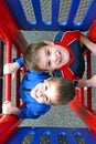 Two boys playing Royalty Free Stock Photo