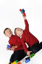 Two boys playing together Royalty Free Stock Photo