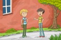 Two Boys Are Talking Royalty Free Stock Photo