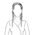 Two braids woman in a dress avatar