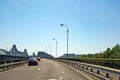 A1 highway at Fetesti Cernavoda bridge in Romania.