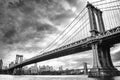 Two bridges in NYC. Royalty Free Stock Photo