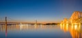 Two bridges over the Firth of Forth Royalty Free Stock Photo