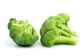 Two broccoli pieces Royalty Free Stock Photo