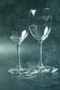 Two broken wine glasses Royalty Free Stock Photo