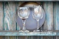 Two broken wine glasses Royalty Free Stock Photo