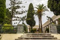 Two bronze runners on Achilleion palace of princess Sissy in Corfu, Greece Royalty Free Stock Photo