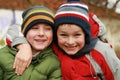 Two brothers - best friends Royalty Free Stock Photo