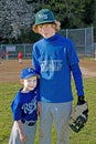 Two players after a Little League game..