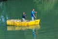 Two brothers young boy and a small child fishing alone