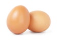 Two brown chicken eggs Royalty Free Stock Photo