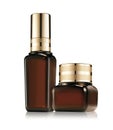 Two brown bottle of perfume Royalty Free Stock Photo