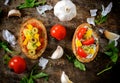 Two bruschettas Royalty Free Stock Photo