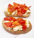 Two bruschettas Royalty Free Stock Photo