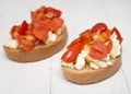 Two bruschettas Royalty Free Stock Photo