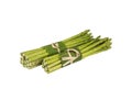 Organic asparagus on isolated white background Royalty Free Stock Photo