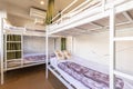 Two Bunk bed and mattress in guest house Royalty Free Stock Photo