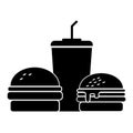 Two burgers with sweet water Royalty Free Stock Photo