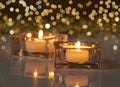 Two burning candles Royalty Free Stock Photo