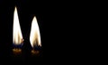 Two burning candles Royalty Free Stock Photo
