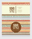 Two business cards template for boho style