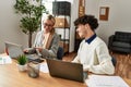 Two business executives working at the office Royalty Free Stock Photo