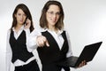 Two business girls Royalty Free Stock Photo