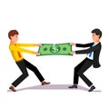 Two business man fighting over a market income Royalty Free Stock Photo