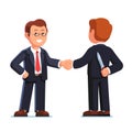 Two business man shaking hands. Betrayal metaphor. Royalty Free Stock Photo