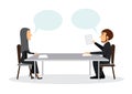 Two business talking conference meeting room. Business management teamwork meeting and consult. illustration