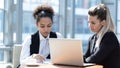 Two business women in cafe Royalty Free Stock Photo