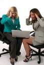 Two Business Women Working On Laptop 6