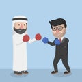 Two Businessman Boxer Competition Illustration Design